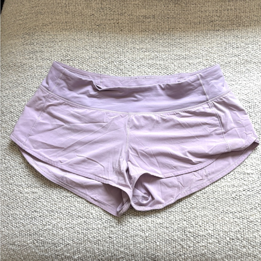 Lulu Lemon Women's Lavender Shorts running 
Size 8